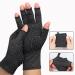 Cotton Compression Arthritis Gloves | Hand Pain Relief Fingerless Carpal Tunnel Support | Soft Breathable & Nonslip - Buy Online on GoSupps.com