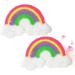Operitacx 6 Pcs Cloth Sticker Patches Rainbow Embroidery Patches Cloud Patches Cloth Stickers Applique Sequins - Buy Online on GoSupps.com