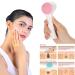 Double Sided Facial Cleansing Brush | Exfoliating & Massage Soft Bristles | Silicone Pore Cleaner for Blackheads, Acne | Multi-Purpose Wet/Dry | Pink - Buy Online on GoSupps.com