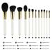 12-Piece White Makeup Brush Set with Travel Storage Bag - Foundation, Powder, Eyeshadow, Concealers, Blush Brushes - Makeup Kit for Face - Professional Beauty Tools - Buy Online on GoSupps.com
