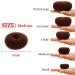 2PCS Brown Hair Donut Bun Maker Ring Style for Medium Hair - 3 Inch Chignon Doughnut Shaper, Pack of 2 - Buy Online on GoSupps.com