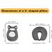 JOYRAVO Kids Travel Pillow - 2-in-1 Deformable U-Shaped Neck Pillow with Plush Husky Gray Husky Design for Comfy Sleep on Airplanes, Cars, and Travel - Buy Online on GoSupps.com