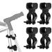 BSYFOP 4Pcs Stick Safe Walking Stick Holder Walking Stick Holder 360 Degree Rotation Crutch Holder Walking Stick Holder for Mobility Scooter for Drive Rollator Walker Wheelchair