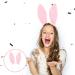 ZHER-LU Bunny Ears Headband Bunny Costume Accessories Women's Headbands Halloween Cosplay Birthday Party Favors (Pink) - Buy Online on GoSupps.com