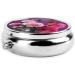 Beautiful Purple Butterfly Floral Round Pill Box | 3 Compartment Travel Medicine Organizer | Decorative Portable Pill Case for Vitamins - Buy Online on GoSupps.com