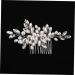 DOITOOL Bridal Headwear Bridal Side Comb Side Hair Comb Hair Pin Hair Comb for Bridal Bun Hair Comb Bridal Hair Comb Decorative Hair Comb Hair Clip Bride Pearl White Wedding Wig - Buy Online on GoSupps.com