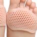 Metatarsal Foot Pads - 6 Pairs Soft Silicone Honeycomb Cushions | Breathable Ball of Foot Cushion Sleeves for Women - Beige Skin Color - Buy Online on GoSupps.com