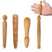 Kaluroil 4 PCs Massage sticks - trigger point massager foot wood massage tab massage stick muscle massage roller stick massage wood trigger roller for shoulder back leg relaxation