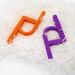 Buy Sensory Silicone Chewing Tools for ADHD Teething & Autism | Stop Nail Biting & Enhance Speech Therapy - Orange-Violet - Buy Online on GoSupps.com