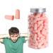 Noise Cancelling Ear Plugs Sound-Proof Noise Reduction Ear Plugs | High Decibel Ear Plugs Slow Rebound Warm Cotton for Sleeping Studying Aviere Cherry Blossom Powder 120 Pieces