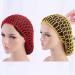 Minkissy 2Pcs Sleeping Hair Nets - Crochet Long Hair Snood Turban for Women & Girls | Red & Yellow - Shop Internationally! - Buy Online on GoSupps.com