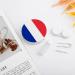 Flag of France Round Case For Contact Lens Kit Storage Box with Mirror Printed - Buy Online on GoSupps.com