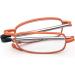 Cokobin Foldable Reading Glasses +2.0 | Anti-Blue Light Stainless Steel Hard Shell Case | Perfect Reading Aid for Men & Women - Orange - Buy Online on GoSupps.com