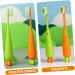 Frcolor 4-Piece Carrot Shaped Children's Toothbrush Set - Soft Contoured Bristles for Toddlers | Cute & Effective Oral Care - Buy Online on GoSupps.com