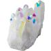 Kyeygwo Natural Mountain Crystal Titanium Coated Quartz Cluster - Irregular Healing Reiki Stone Decoration | Angel Aura Gem Specimen 65x35mm to 90x50mm - Buy Online on GoSupps.com