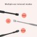 Stainless Steel Earwax Removal Tool Set - Ear Spoon Kit for Ear Cleaning (Black+Silver) - Buy Online on GoSupps.com