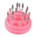 SOESFOUFU 1pc 48 Nail Bit Organizer Display Holder Stand Nails Drill Bits Nail Display Stand Display Storage Nail Drill Bits Holder Nail Grinding Head Storage Written Manicure Pink Size 1 Pink