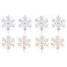 Frcolor 8pcs Christmas hair clipping snowflake hairpins Christmas hair clip hair jewelry gift hair jewelry headgear styling tools for women women
