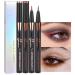 evpct 2Pcs Glitter Sparkle Shimmer Rose Gold & Bronze Liquid Eyeliner Makeup Pen Set  Metallic Satin Finish Colorful Colored Sparkle Eye Liner Pen Waterproof Smudge Proof Long Lasting High Pigmented 2 Count (Pack of 1) R...
