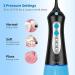 TUREWELL FC1592 Water Flosser for Teeth - Cordless, 300ML Water Tank, Portable Oral Irrigator, IPX7 Waterproof, 3 Modes, 4 Jet Tips - Black - Buy Online on GoSupps.com
