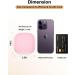 Gospire Rechargeable Travel Makeup Mirror | 1X/10X Magnification | LED Compact Mirror with 3 Light Colors | Adjustable Brightness | Small Handheld Vanity Mirror | Pink - Buy Online on GoSupps.com