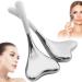 1 Pair Face Massager Skin Care Ice Globes for Face Stainless Steel Face Beauty Tools V-Shaped Gua Sha Facial Tools for Women Esthetician Supplies Cooling Spa Globes with Storage Case face Massager