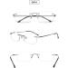 Vevesmundo Frameless Reading Glasses - Randlos Blue Light Filter Modern Titan Aid - Flexible 1.5x (Gray 1 Piece) - Buy Online on GoSupps.com