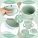 Ourobot 3 in 1 Silicone Baby Sippy Cups - Toddler Snack Cup with Handles | Multipurpose Training Cup for Babies - Buy Online on GoSupps.com