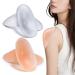 Bagentry 2 Pairs Reusable Silicone Shoulder Pads Removable Anti-Slip Shoulder Pads for Womens Clothing Washable Self Adhesive Shoulder Push-Up Pads Men (Skin Transparent)