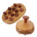 Gogogmy 2 pieces of massage brush Massage devices made of wood massage tools Broad tooth comb Small wooden comb wooden body massage device Light wooden comb wooden body massager for the