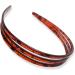 Topkids Accessories Plastic Double Triple Row Alice Bands Headbands Hair Bands Black Tortoise Brown Clear Hairbands Women Thin Teeth Comb Girls Fashion Head Bands (Tort Brown Triple) - Buy Online on GoSupps.com