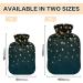 Golden Stars Hot Water Bottle with Cover | 1L Small Pain Relief Bag | BPA Free | Hot & Cold Therapy for Back Pain - Buy Online on GoSupps.com