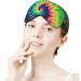Colorful Tie Dye Sleep Mask for Women - Adjustable Eye Shades with Elastic Strap for Comfort - Buy Online on GoSupps.com