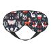 SSIMOO Scandinavian Animals Print Double-Sided Eye Mask Soft and Light Blocking for Enhancing Sleep Quality Black