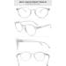 Lanomi Round Reading Glasses with Blue Light Filter | Spring Hinge Oval Glasses for Men & Women | Fashionable 1.25x Visual Aid - Buy Online on GoSupps.com