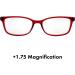 Buy Birdz Eyewear BPA Free Red Frame Readers - 1.75 Magnification Clear Lens | International Shipping - Buy Online on GoSupps.com