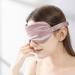 MTSNOO Silk Sleep Mask 100% 22 Momme Pure Mulberry Eye Mask for Sleeping with Silk Wrapping Elastic Strap Blindfold Blackout Soft Comfortable Night Eye Mask for Women Men Pink