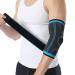 NuCamper Epicondylitis Elbow Bandage 2 pieces compression band elbow bandage for women and men nonslip bandage for gym bodybuilding calisthenics and training Blue M Blue M