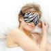 Zebra Print Sleep Mask for Women | Adjustable Eye Shades Cover with Elastic Strap - Comfort & Style for Better Sleep - Buy Online on GoSupps.com