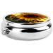 Farm Sunflower Portable Metal Pill Box - Round Mini 3-Compartment | Travel-Friendly Black Design for Small Pills - Buy Online on GoSupps.com