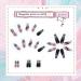 Maggidea False Nails - Long Acrylic Black Stick-on Nails with Butterfly Design for Women | Coffin Ballet French Style Fake Nails for Party - Black Pink Heart - Buy Online on GoSupps.com