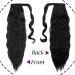 Silk-co Jet Black Magic Paste Clip in Ponytail Hairpiece Curly Pony Tail Corn Wave Hair Clip on Extension 20" Long hair Piece -Jet Black 20 Inch Jet Black - Buy Online on GoSupps.com