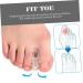 Clear Silicone Toe Separators for Men - 4 Pairs Hammer Spacer Valgus Adjuster Tool for Foot Splitters - Buy Online on GoSupps.com