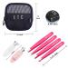 ABOLINE 4 Piece Professional Stainless Steel Tweezers Set - Best Precision Tweezers for Eyebrows, Ingrown Hair, Blackheads, and Lash Extensions - Includes Travel Bag and Hair Clips (Hot Pink) - Buy Online on GoSupps.com
