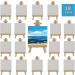 Zingarts Mini Canvases with Easel Set - Pack of 18, 3x3 Inches Canvas Boards and 18 Mini Easels - Professional Art Supplies for Acrylic Pouring and Oil Painting - Buy Online on GoSupps.com