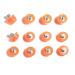 12 Tacos Football Rubber Replacement Parts for Football Boots Fluorescent Orange