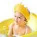 Kids Shower Shield Baby Shower Cap Adjustable Hair Washing Shower Hat for Kids Bath Visor Hat to Stop Water in Eye and Ear (Yellow)