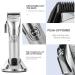 Professional Hair Clipper for Men | Rechargeable Barber Trimmer & Shaver | LCD Electric Hair Clippers - Silver - Buy Online on GoSupps.com