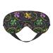 Mardi Gras6 Print Sleep Eye Mask Blindfold with Elastic Strap Headband Soft Eye Cover Eyeshade for Night Sleeping Travel