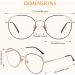LINVO Women's Vintage Cat Eye Glasses - Classic Metal Frame Fake Glasses in Black & Gold | Prescription-Free International Shipping - Buy Online on GoSupps.com